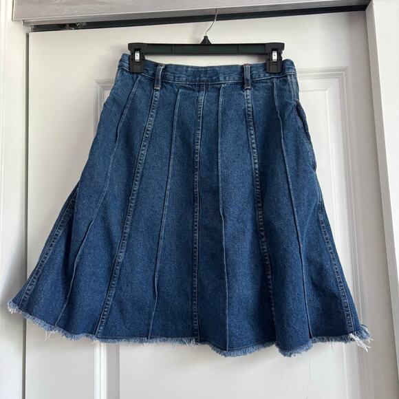Vintage Women’s Sun River Denim Button Down Mini Skirt Sz 26 - Picture 2 of 7